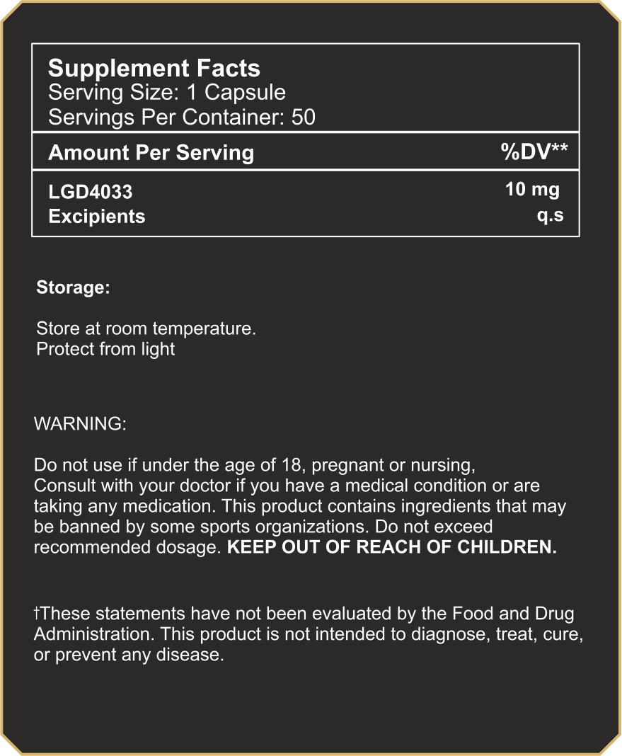 LGD-4033 (Ligandrol) – Muscle & Strength Support (50 Capsules)