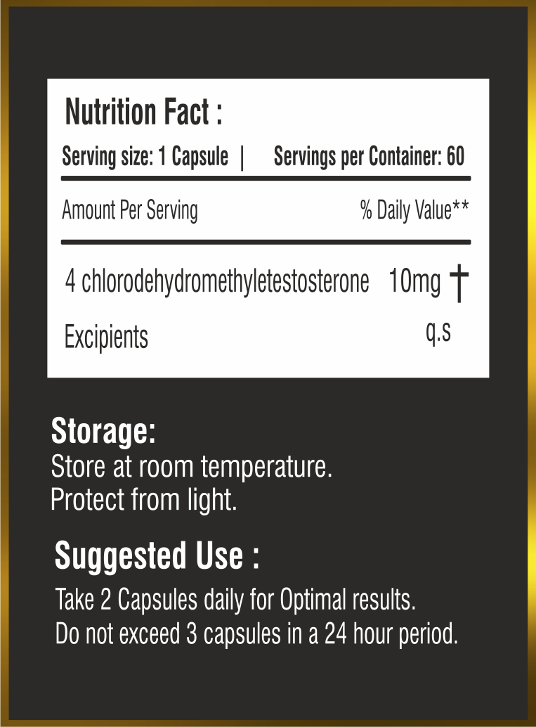 Turinabol – Performance Support Compound (60 Capsules)